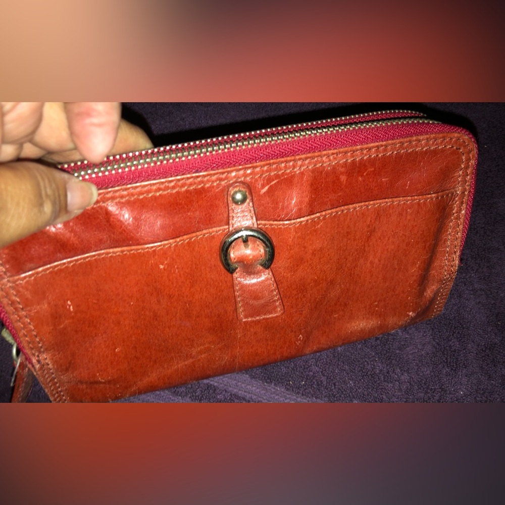 Tano Buttery Soft Leather Red  Organizer Wallet